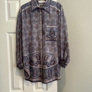 Vintage Paisley Button-Up Shirt